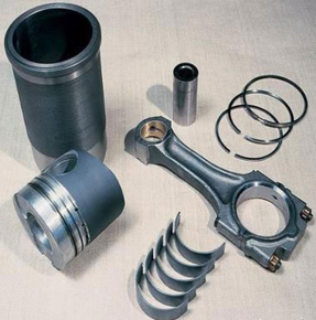 КОМПЛЕКТ: поршень, кольца, палец, шатун, вкладыши, KM-376